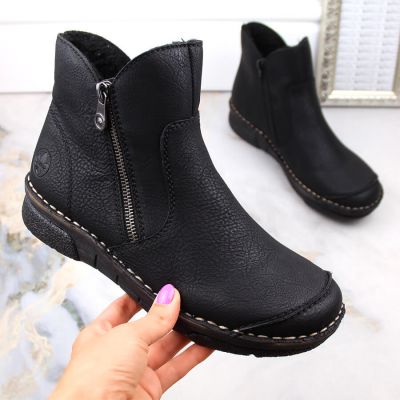 2. Comfortable insulated ankle boots Rieker W RKR612 black