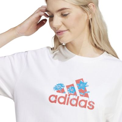 13. adidas Flower Pack Badge of Sport Women's T-Shirt White IT1421