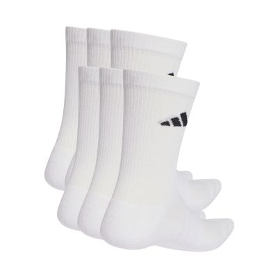 2. adidas Cushioned Crew Essentials Socks 6-Pack, White KE5498