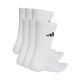 2. adidas Cushioned Crew Essentials Socks 6-Pack, White KE5498