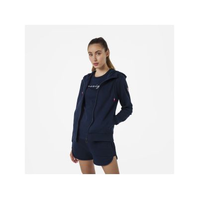 7. Rossignol W LOGO SWEAT FZ HOOD FL navy blue