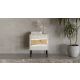 5. INSERTO bedside table 2 pcs 50x40x61.5 cashmere + LED