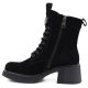 8. Women's leather ankle boots with a block heel and platform, black Vinceza 67009