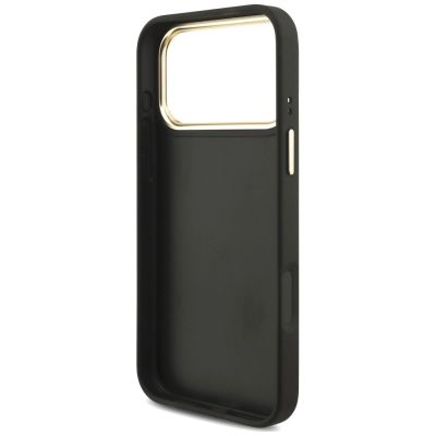 7. Guess 4G Big 4G Classic Logo Big Strap Metal Buttons Case for iPhone 18 Pro / 17 Pro – Black
