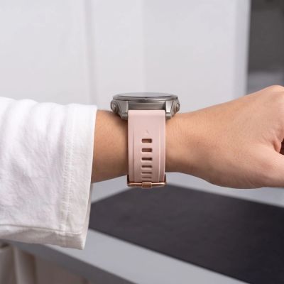 7. Tech-Protect Silicone Strap for Garmin Fenix 5S / 5S Plus / 6S / 6S Pro / 7S / 8 / 9 / 9 Pro (43 mm) – Pink