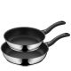 2. WMF pot set, stainless steel and plastic, diameter 24 cm - 28 cm, 2 pieces