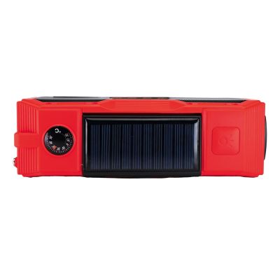 4. Albrecht DR 112 DAB+ External Crank FM Radio, SOS, Flashlight, Solar, PowerBank