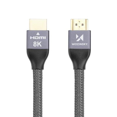 9. Wozinsky HDMI 2.1 Cable 8K 60 Hz 48 Gbps / 4K 120 Hz / 2K 144 Hz 3 m Silver (WHDMI-30)