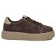 3. Women's leather platform sneakers, brown, Filippo DP6119