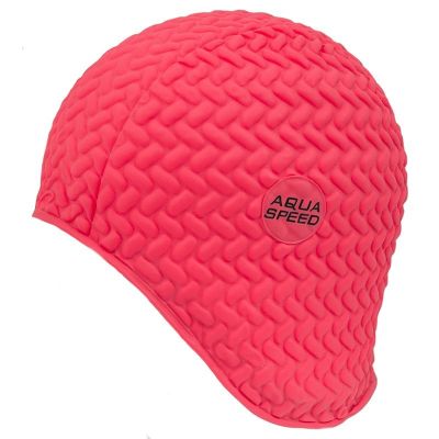 Aqua-Speed Latex Bombastic Tic-Tac Red Swim Cap