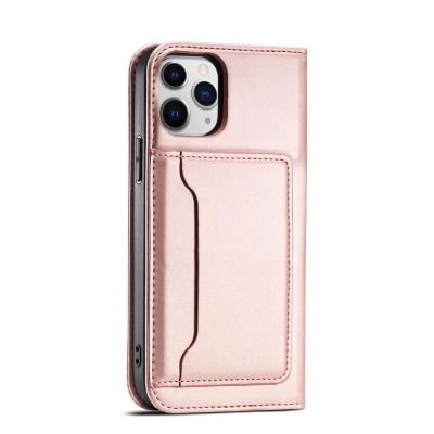 4. Magnet Card Case for iPhone 12 Pro Max Pouch Card Wallet Card Holder Pink