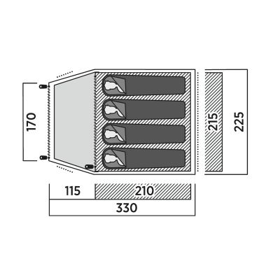 6. Easy Camp Setesdal 4 four-person tent