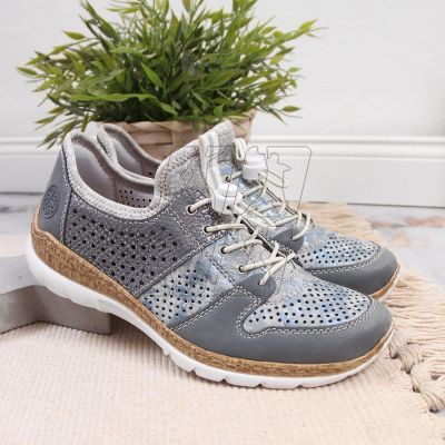 2. Rieker W N4255-12 openwork sports shoes blue