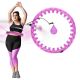 2. HULA HOP SET HHW12 VIOLET WITH NUTS AND HMS WEIGHT + BELT BR163 BLACK PLUS SIZE