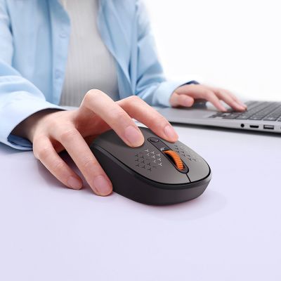 11. Baseus F01B 2.4GHz Wireless Mouse + Bluetooth 3.0 + 5.0 - Gray