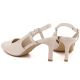 4. Beige patent leather slingback pumps with a stiletto heel Sergio Leone SK157