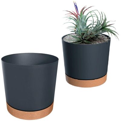 7. TUBO PM ANTHRACITE FLOWER POT 18CM