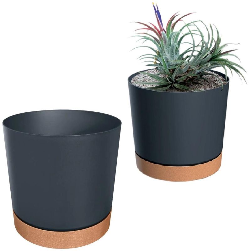 7. TUBO PM ANTHRACITE FLOWER POT 18CM