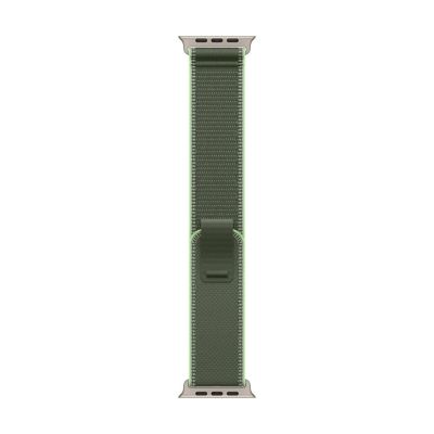 6. Apple Watch 49mm Green/Neon Trail Loop M/L - Natural Titanium Finish