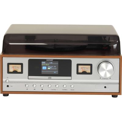 2. Denver MRD-52 Retro Stereo with Light Wood Turntable