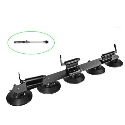 4. Rockbros XP1003 Suction Cup Roof Rack for 3 Bikes - Black