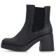 10. Women's Chelsea boots with a block heel, insulated, black, Rieker 58081-00