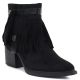 5. Women's cowboy boots with fringes, insulated, black M.Daszyński