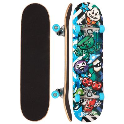 10. OCOTOPUS BLUE WOODEN SKATEBOARD BEST SPORTING