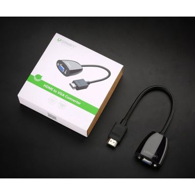 5. Ugreen Cable Cord Adapter Unidirectional HDMI (Male) to VGA (Female) FHD Black (MM105 40253)