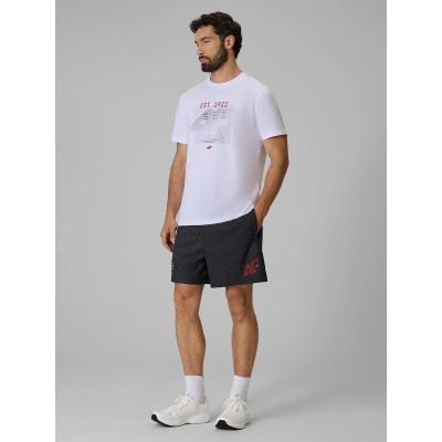3. Men's regular printed T-shirt 4F 4FRSS26TTSHM4039-10S