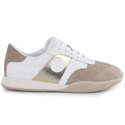 2. Women's leather shoes in white and beige Artiker 58C1113