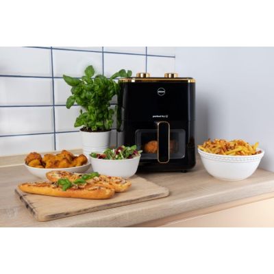 8. ELDOM FAT-FREE FRYER FR500 5.5 L 1200W GLASS CONTAINER, GRID, SILICONE PAD, 8 PROGRAMS, TEMPERATURE CONTROL.