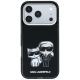 3. Karl Lagerfeld Smooth Karl & Choupette Bodies Sketch MagSafe Case for iPhone 18 Pro / 17 Pro - Black