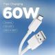 3. Spigen Essential EB6015AC USB-C Cable 60W 150 cm - White