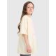4. Oversized T-shirt with print for girls 4F 4FJRAW25TTSHF3197-12S