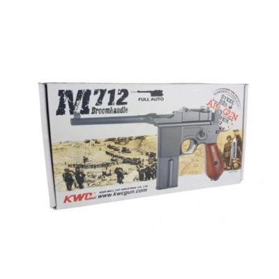 13. RANGER M712 Broomhandle FULL AUTO BLOWBACK air pistol, 4.5 BBs, 19 shots. KWC