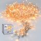 CHRISTMAS TREE LIGHTS LIGHT CHAIN 480 LED TIMER WARM WHITE TRANSPARENT WIRE
