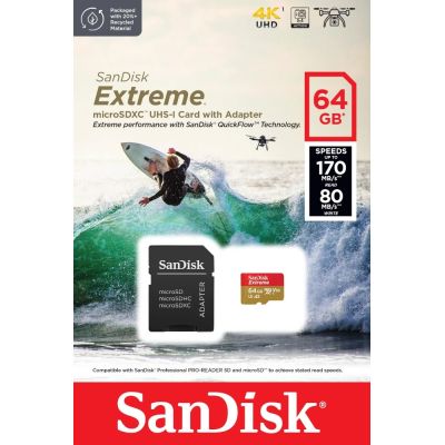 3. Sandisk Extreme 64Gb Microsdxc Uhs-I