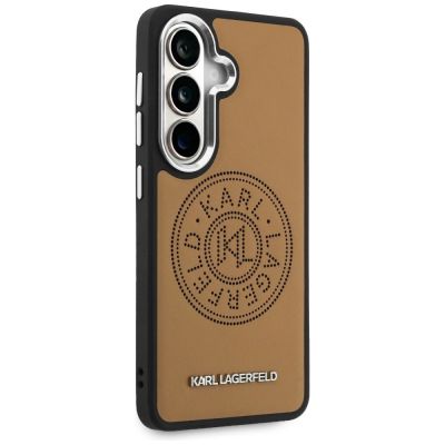 4. Karl Lagerfeld Perforated KL MagSafe Case for Samsung Galaxy S26 - Brown