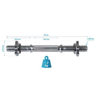 10. SHORT BAR 35 CM + ENERO FIT CLAMPS Ø28MM