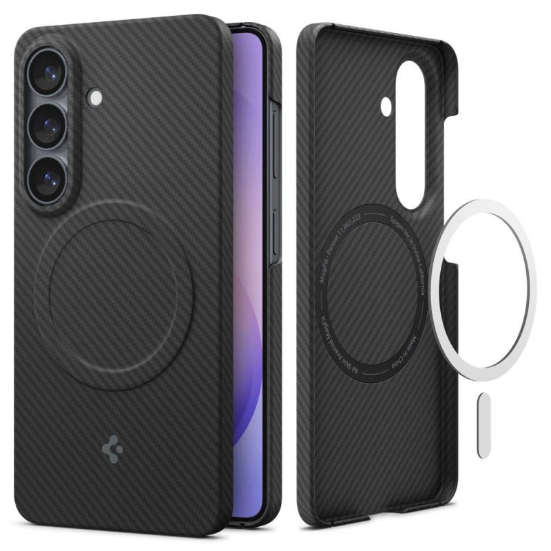 2. Spigen AirSkin Aramid Mag MagSafe Case for Samsung Galaxy S26 - Black