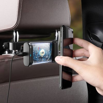 14. Baseus WXHZ-01 Qi Wireless Charger 15W Car Headrest Holder - Black