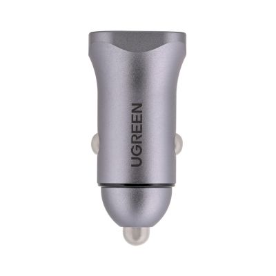 4. Ugreen Car Charger USB Type C / USB 24W Power Delivery Quick Charge Gray (30780)