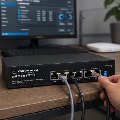 6. ESPERANZA 6-Port PoE Switch 10/100M 60W SPINNER ENS105