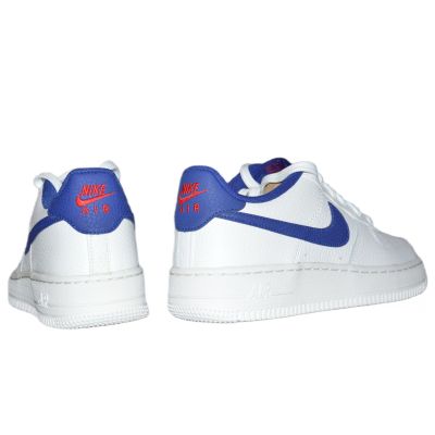 8. Nike Air Force 1 White/Deep royal blue women's shoes - CT3839-101