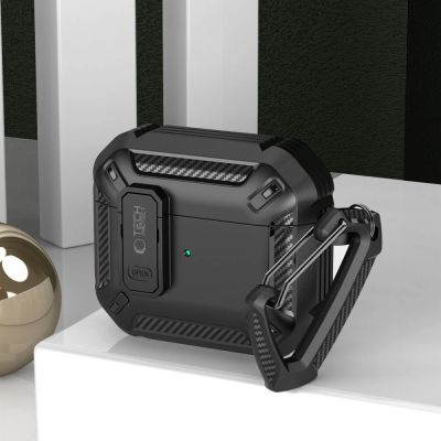 4. Tech-Protect X-Carbo Case for AirPods Pro 1 / 2 - Black
