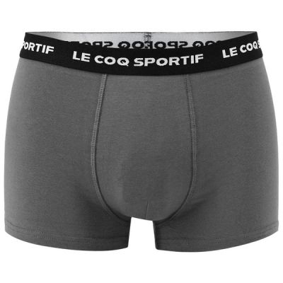 6. Le Coq Sportif Men's Boxer Briefs 3-Pack Black Gray Burgundy