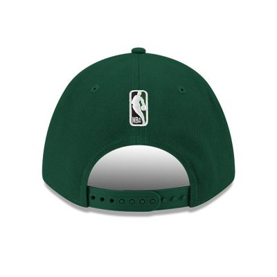 4. New Era 9FORTY Milwaukee Bucks NBA Team M-Crown Dark Green Snapback Cap - 60755461