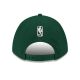 4. New Era 9FORTY Milwaukee Bucks NBA Team M-Crown Dark Green Snapback Cap - 60755461