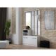 4. WARDROBE - CABINET, MIRROR, HANGER / WHITE GB1